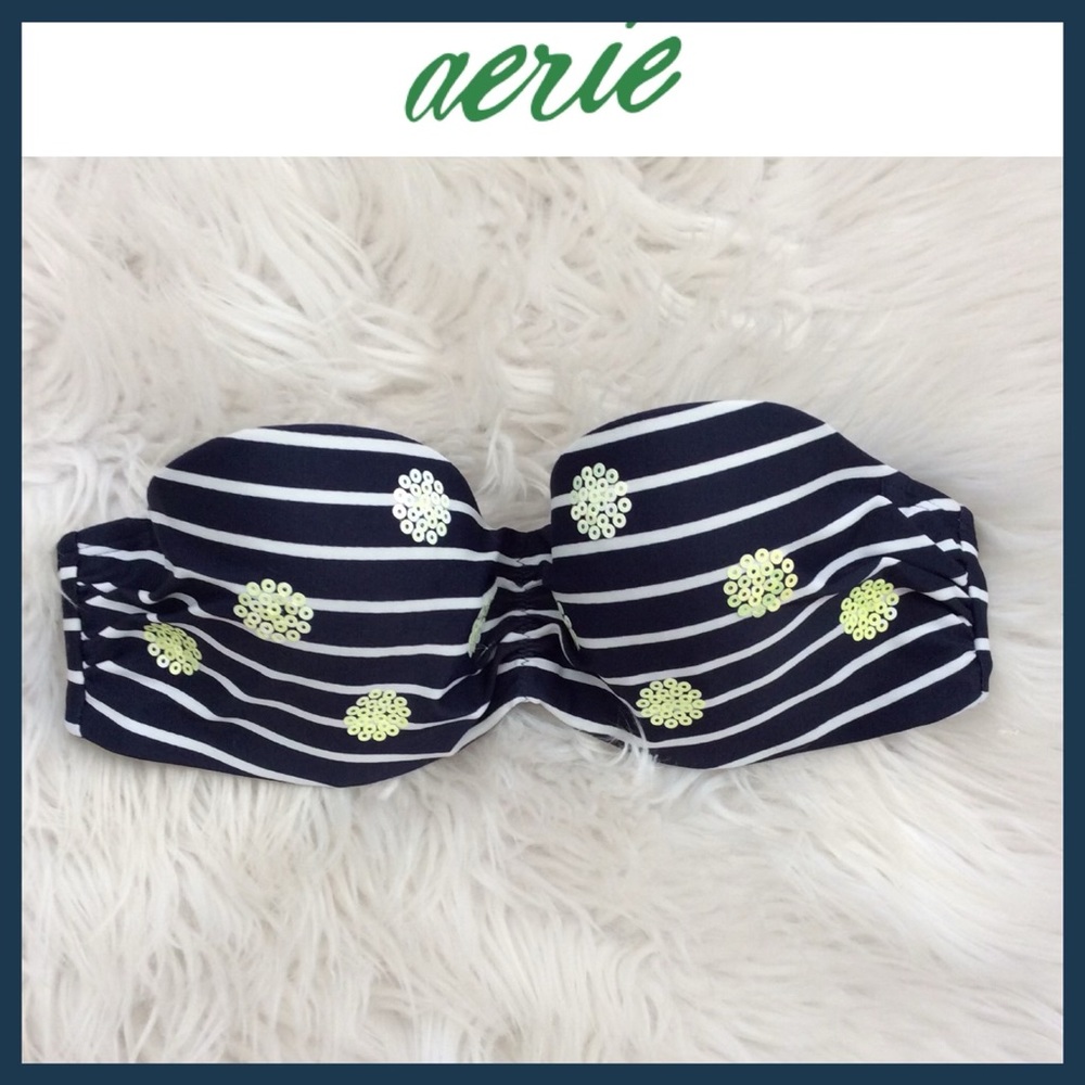 Aerie Ruched Bandeau Bikini Top